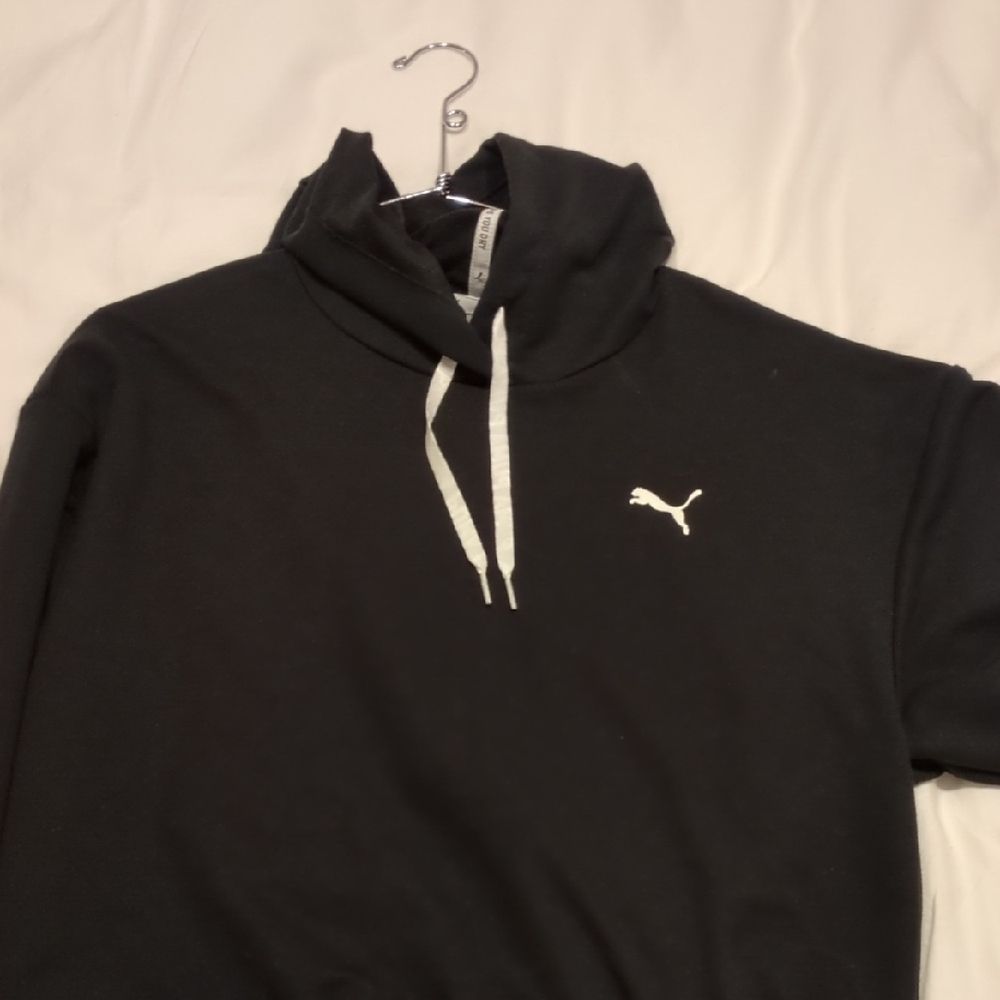 Puma Black Hoodie with White Logo